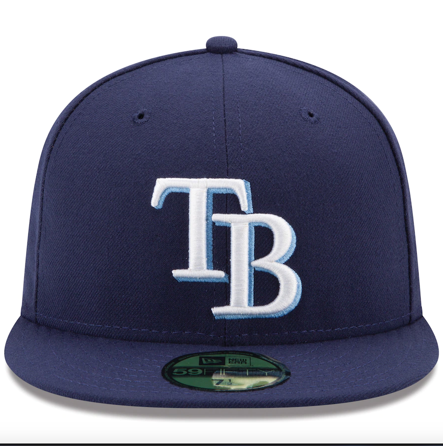 Men s Tampa Bay Rays New Era Navy Game Authentic Collection On-Field 59FIFTY Fitted Hat Official Team Hat Sports Fan Cap Official MLB Team Hat