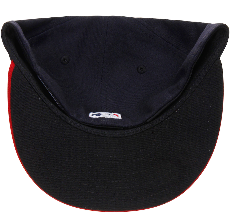 Men s Atlanta Braves New Era Navy Red Home Authentic Collection On-Field 59FIFTY Fitted Hat Official Team Hat Sports Fan Cap Official MLB Team Hat
