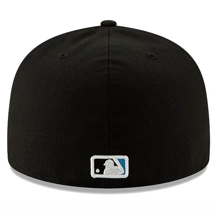 Men s Miami Marlins New Era Black Authentic Collection On-Field 59FIFTY Fitted Hat Official Team Hat Sports Fan Cap Official MLB Team Hat Baseball