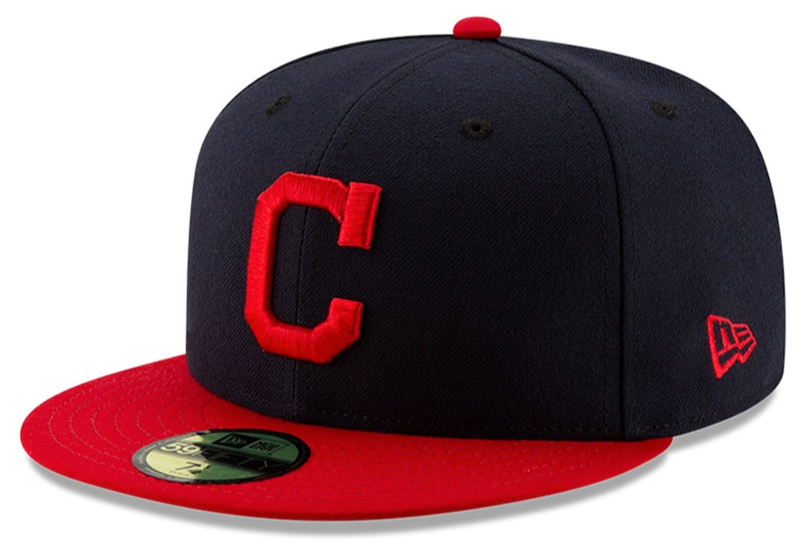 Men s Cleveland Guardians New Era Navy Red Home Authentic Collection On-Field 59FIFTY Fitted Hat Official Team Hat Sports Fan Cap Official MLB Team