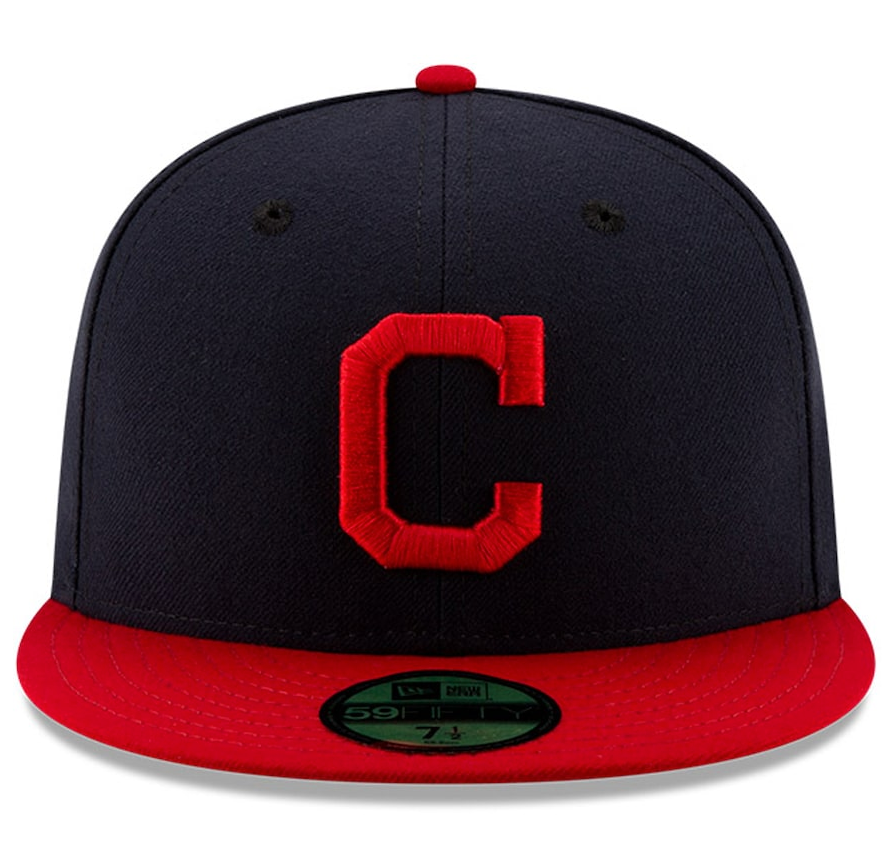 Men s Cleveland Guardians New Era Navy Red Home Authentic Collection On-Field 59FIFTY Fitted Hat Official Team Hat Sports Fan Cap Official MLB Team