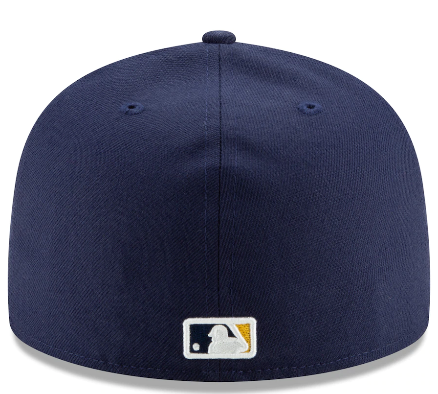 Men s Milwaukee Brewers New Era Navy Home Authentic Collection On-Field 59FIFTY Fitted Hat Official Team Hat Sports Fan Cap Official MLB Team Hat
