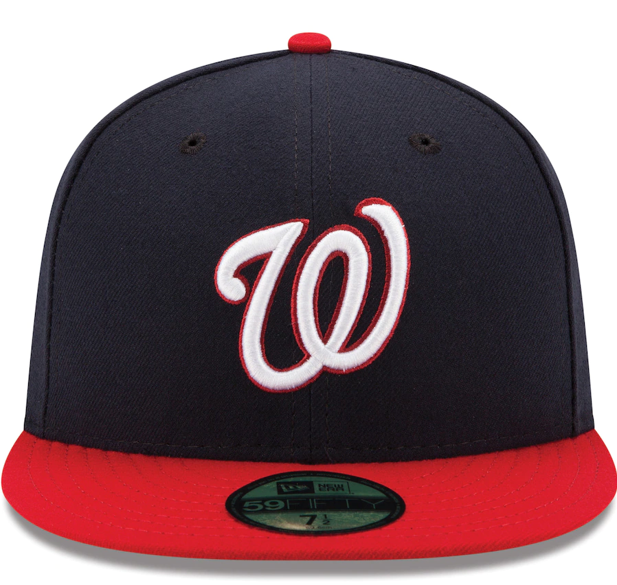 Men s Washington Nationals New Era Navy Red Alternate Authentic Collection On-Field 59FIFTY Fitted Hat Official Team Hat Sports Fan Cap Official MLB