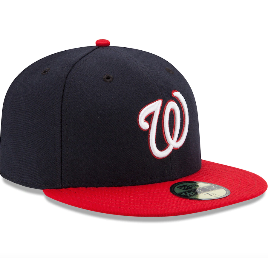 Men s Washington Nationals New Era Navy Red Alternate Authentic Collection On-Field 59FIFTY Fitted Hat Official Team Hat Sports Fan Cap Official MLB