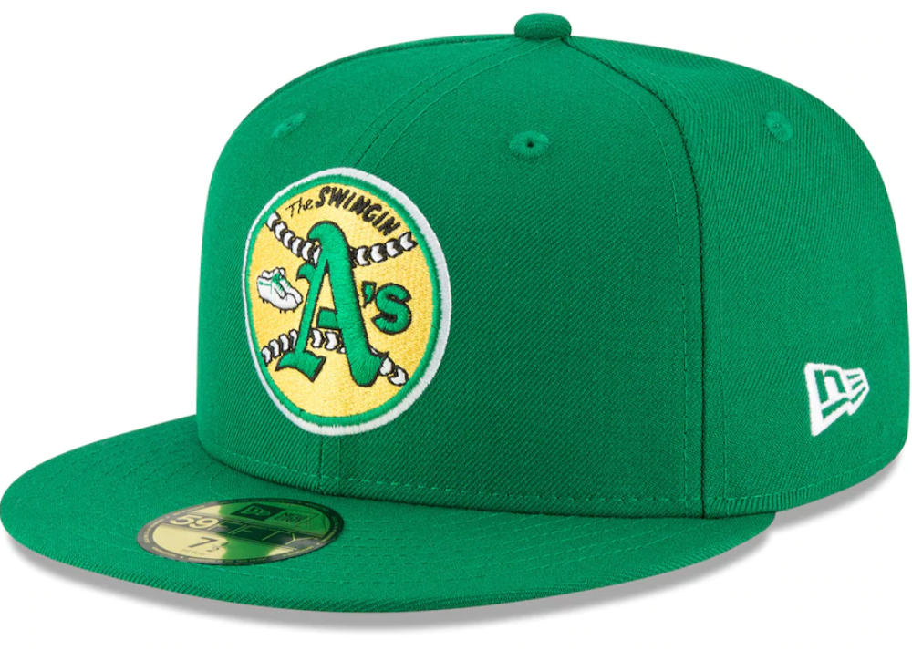 Men s Oakland Athletics New Era Green Cooperstown Collection Wool 59FIFTY Fitted Hat Official Team Hat Sports Fan Cap Official MLB Team Hat Baseball