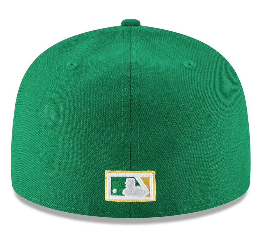 Men s Oakland Athletics New Era Green Cooperstown Collection Wool 59FIFTY Fitted Hat Official Team Hat Sports Fan Cap Official MLB Team Hat Baseball
