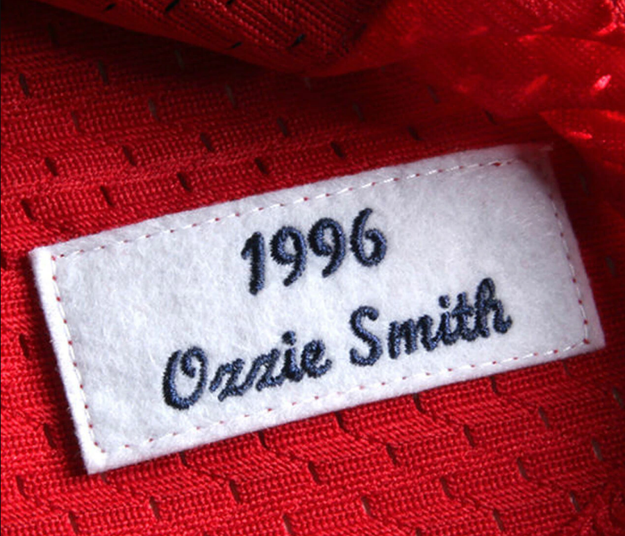 Men s Mitchell And Ness Ozzie Smith 1996 St Louis Cardinals Batting Practice Cooperstown Jersey Official Team Jersey Sports Fan Apparel Official MLB