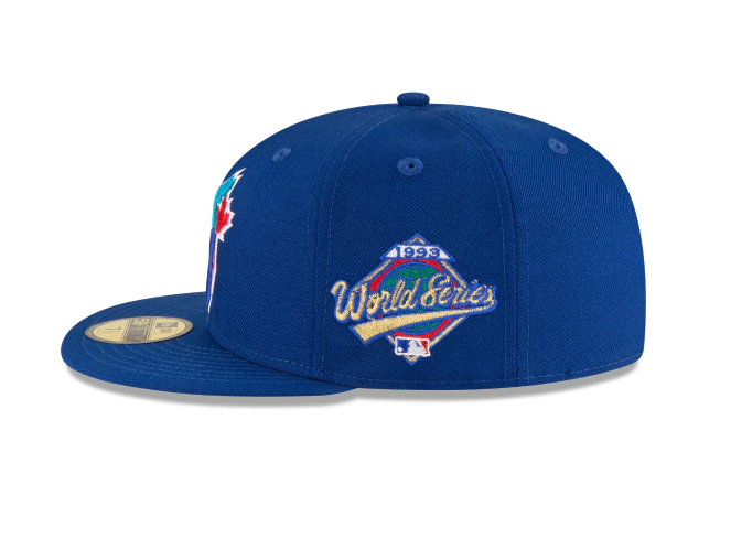 Toronto Blue Jays New Era 1993 World Series Wool 59FIFTY Fitted Hat - Royal Blue Official Team Hat Sports Fan Cap Official MLB Team Hat Baseball Fan