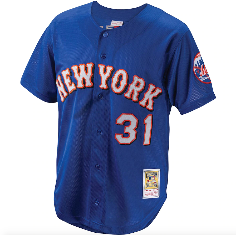 Men s Mitchell And Ness Mike Piazza New York Mets Royal Cooperstown Collection Batting Practice Jersey Official Team Jersey Sports Fan Apparel