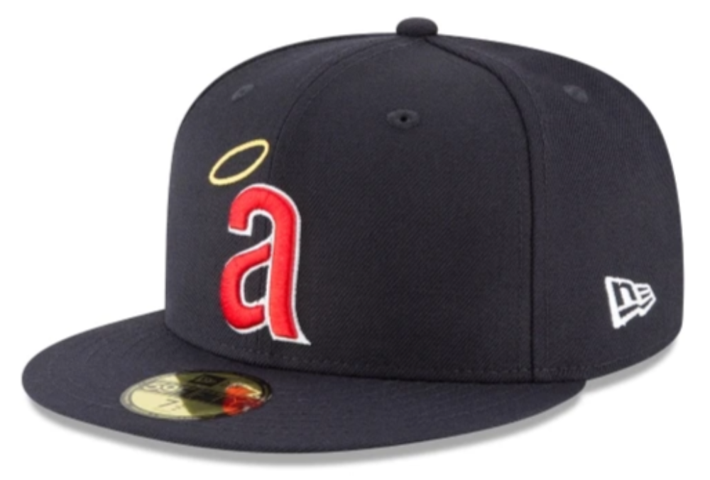 Men s California Angels New Era Navy 1971 Cooperstown Collection Wool 59FIFTY Fitted Hat Official Team Hat Sports Fan Cap Official MLB Team Hat