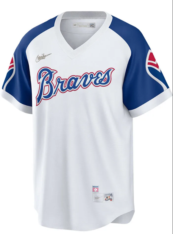 Nike Men s Atlanta Braves Phil Niekro Cooperstown Collection Home Replica Cool Base Jersey Official Team Jersey Sports Fan Apparel Official MLB Team