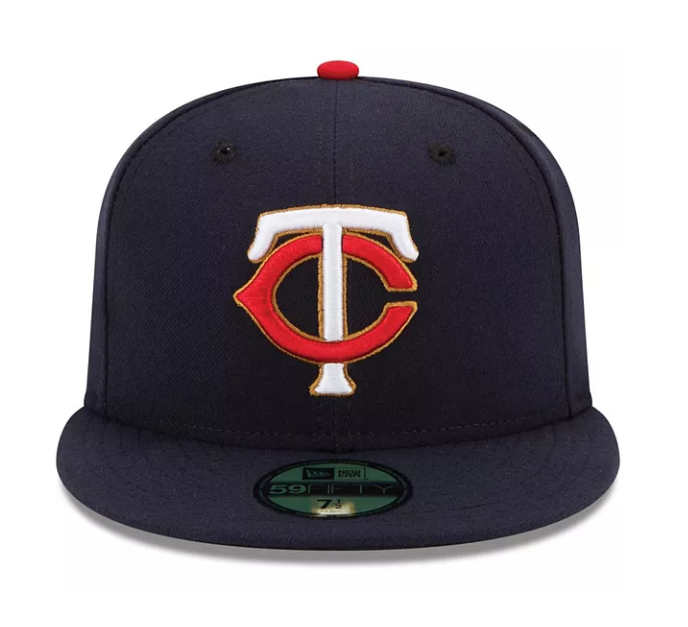 Men s Minnesota Twins New Era Navy Alternate Authentic Collection On-Field 59FIFTY Fitted Hat Official Team Hat Sports Fan Cap Official MLB Team Hat