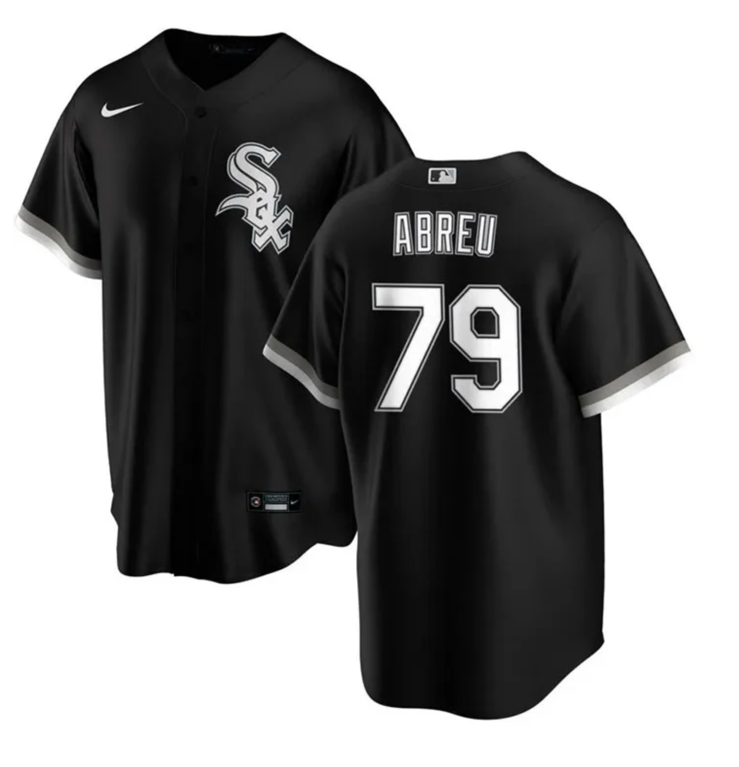 Men s Chicago White Sox Jose Abreu Nike Black Alternate Replica Player Name Jersey Official Team Jersey Sports Fan Apparel Official MLB Team Jersey
