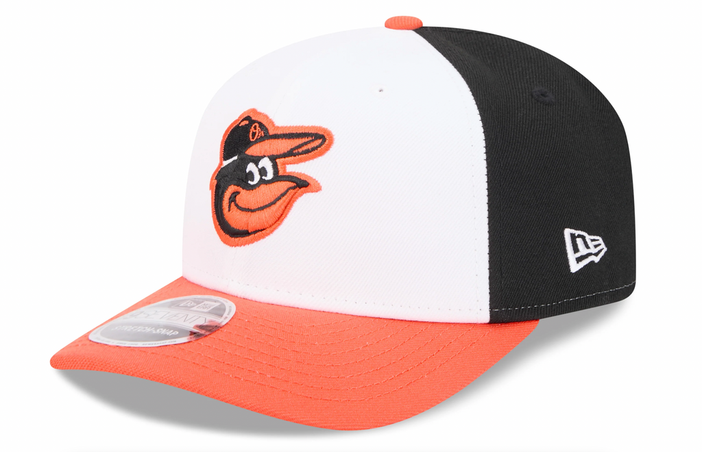 Baltimore Orioles Home New Era Player Replica 9SEVENTY Stretch Snap Adjustable Hat Official Team Hat Sports Fan Cap Official MLB Team Hat Baseball