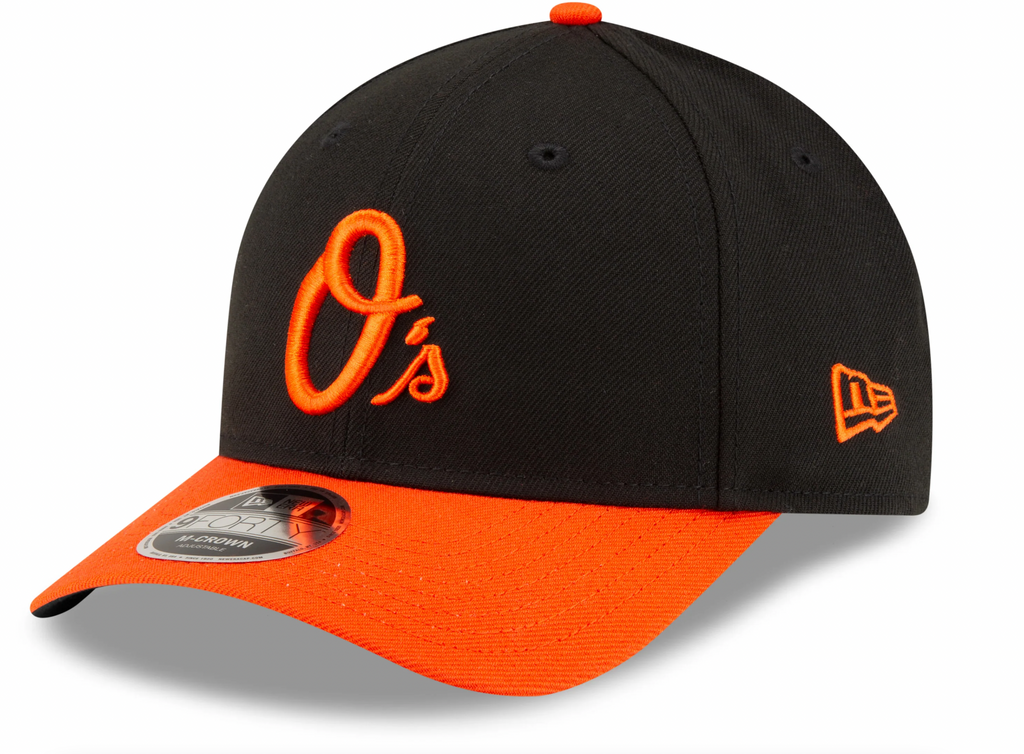 Baltimore Orioles Black Orange Alternate New Era Player Replica M-Crown 9FORTY Adjustable Hat Official Team Hat Sports Fan Cap Official MLB Team Hat