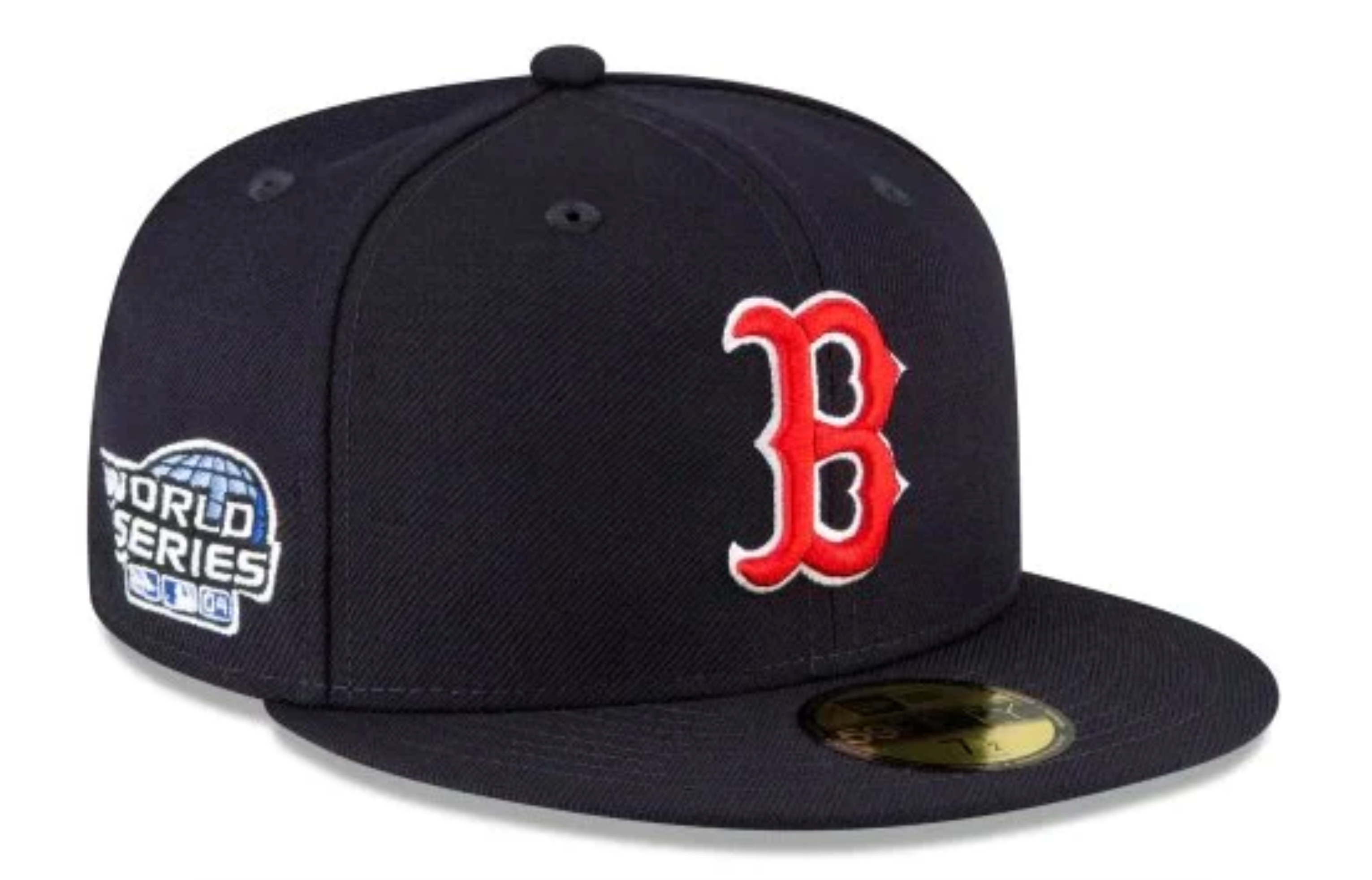 Boston Red Sox Navy Classic 2004 World Series New Era 59Fifty Fitted Hat Official Team Hat Sports Fan Cap Official MLB Team Hat Baseball Fan Cap