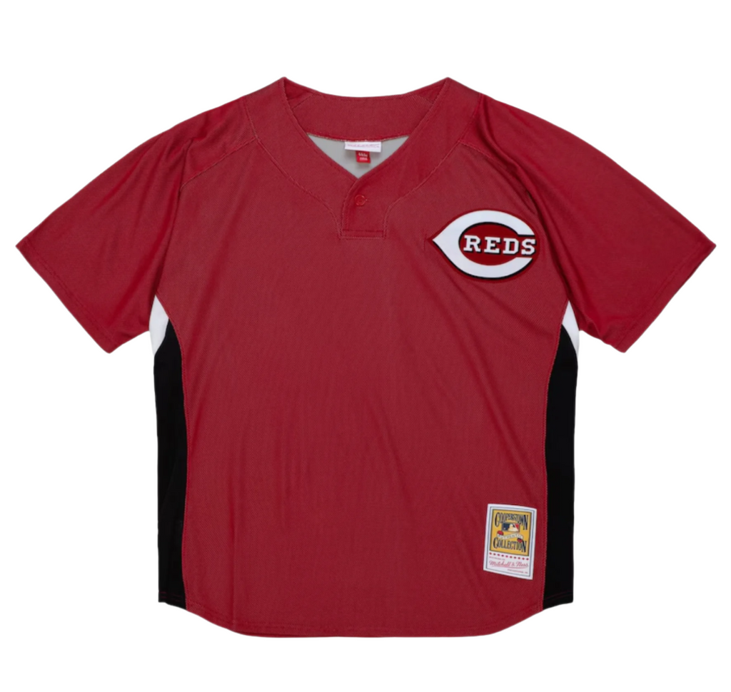 Men s Cincinnati Reds Ken Griffey Jr Mitchell And Ness 2007 Red Cooperstown Collection Batting Practice Jersey Official Team Jersey Sports Fan