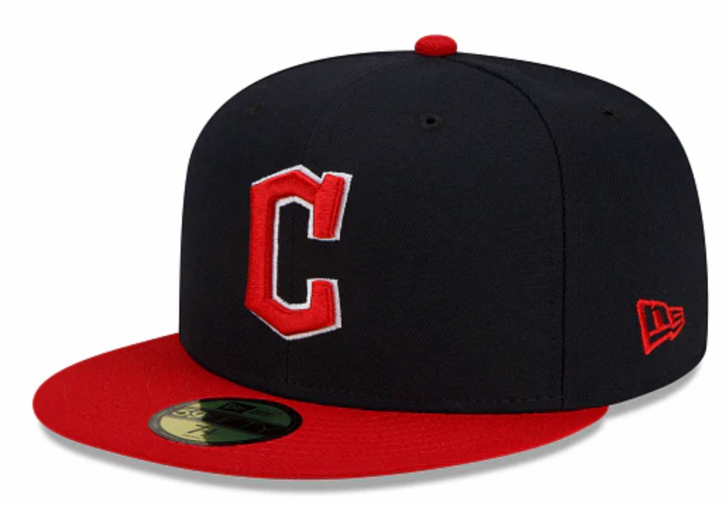 Cleveland Guardians New Era 2 Tone Home On Field 59FIFTY Fitted Hat Official Team Hat Sports Fan Cap Official MLB Team Hat Baseball Fan Cap