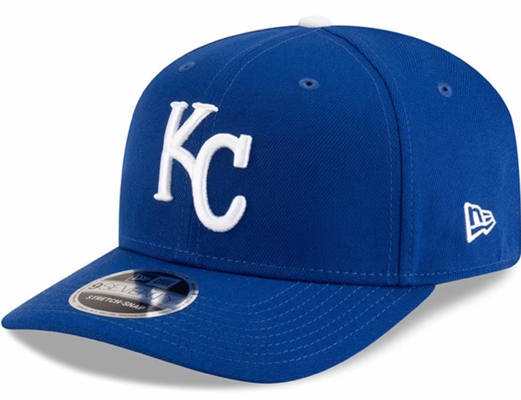 Kansas City Royals Blue New Era Player Replica 9SEVENTY Stretch Snap Adjustable Hat Official Team Hat Sports Fan Cap Official MLB Team Hat Baseball