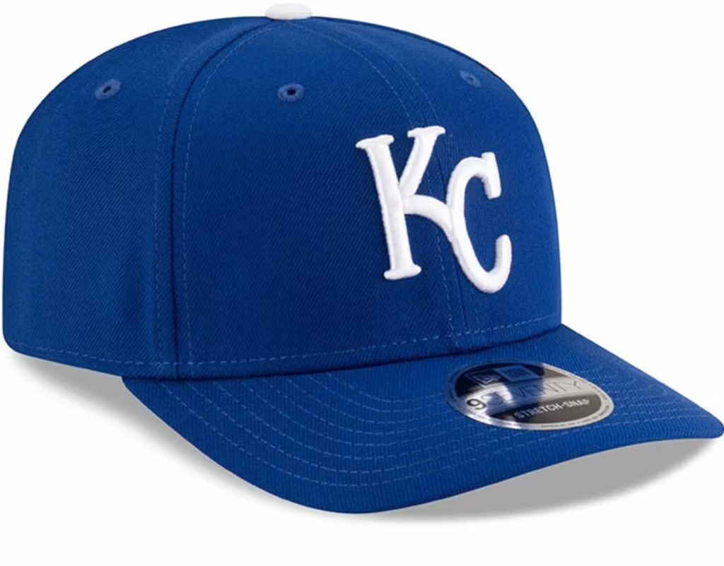 Kansas City Royals Blue New Era Player Replica 9SEVENTY Stretch Snap Adjustable Hat Official Team Hat Sports Fan Cap Official MLB Team Hat Baseball