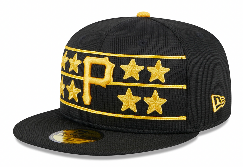 Men s Pittsburgh Pirates New Era Black 2024 Batting Practice 59FIFTY Fitted Hat Official Team Hat Sports Fan Cap Official MLB Team Hat Baseball Fan
