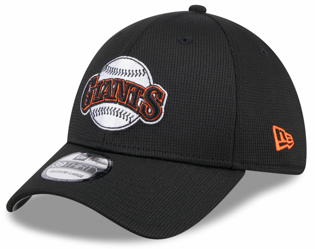 Men s San Francisco Giants New Era 2024 Batting Practice Black 39THIRTY Flex-Fit Hat Official Team Hat Sports Fan Cap Official MLB Team Hat Baseball