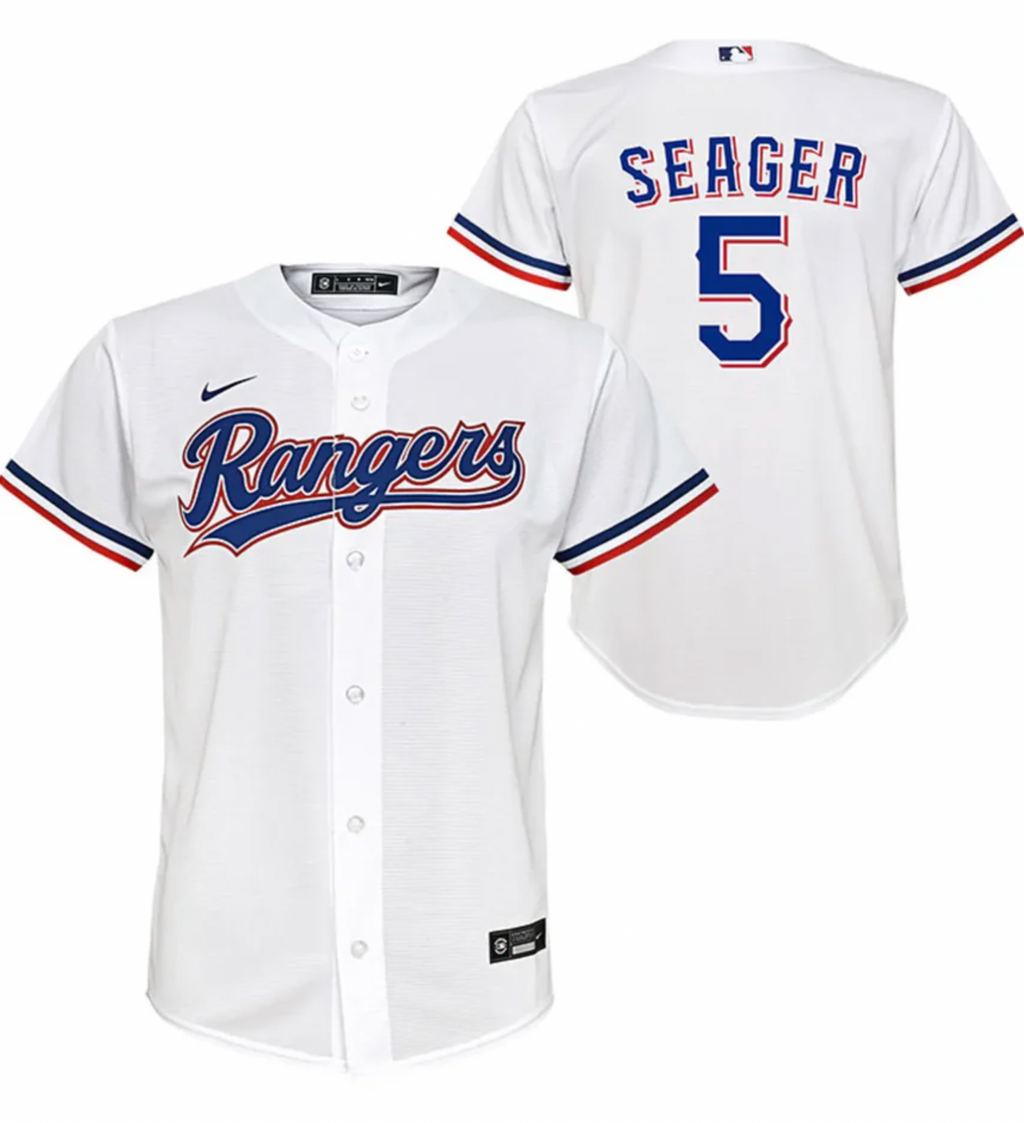 Youth Nike Corey Seager Texas Rangers White Home Replica Jersey Official Team Jersey Sports Fan Apparel Official MLB Team Jersey Baseball Fan Apparel