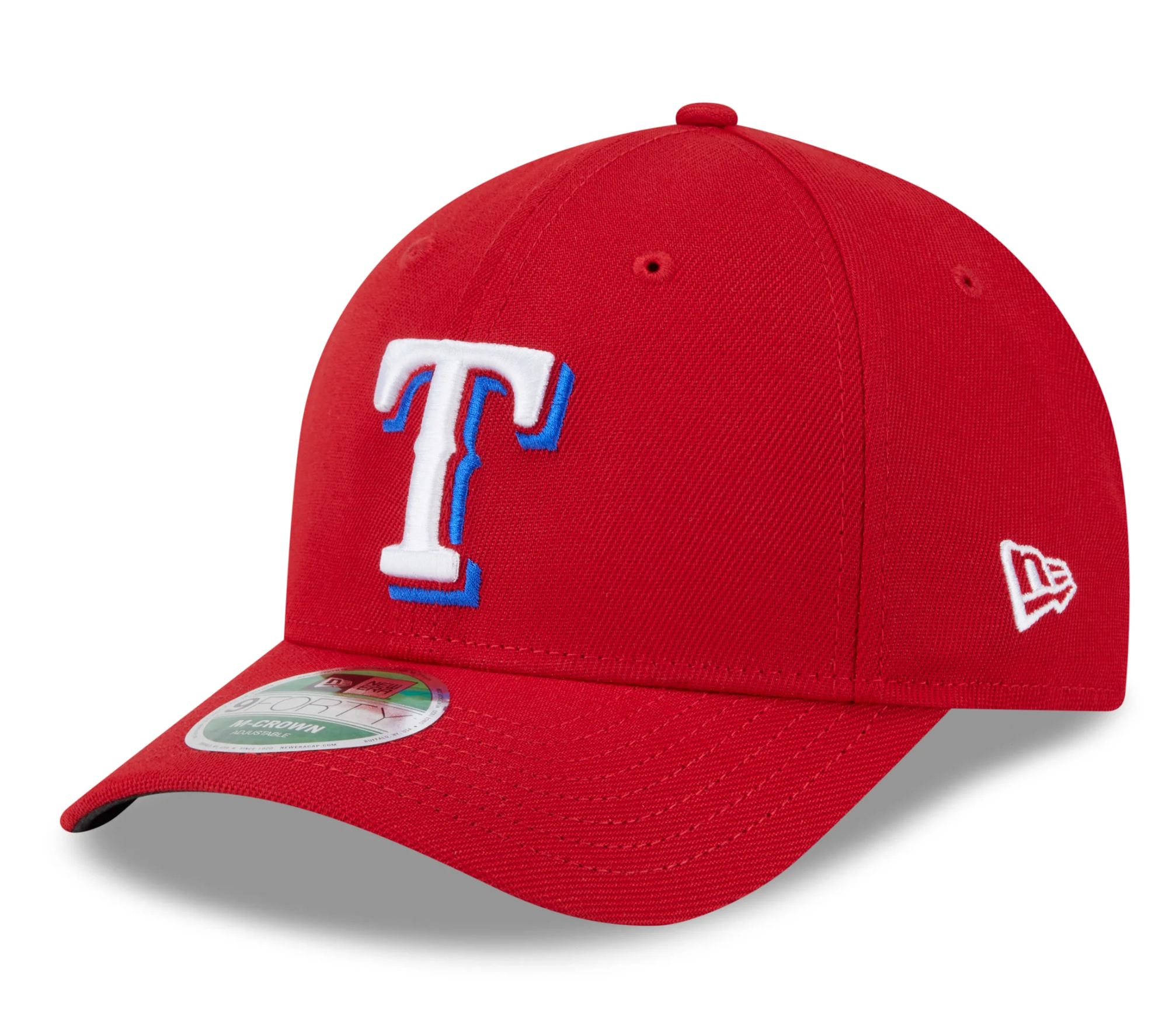 Texas Rangers Red Alternate New Era Player Replica M-Crown 9FORTY Adjustable Hat Official Team Hat Sports Fan Cap Official MLB Team Hat Baseball Fan