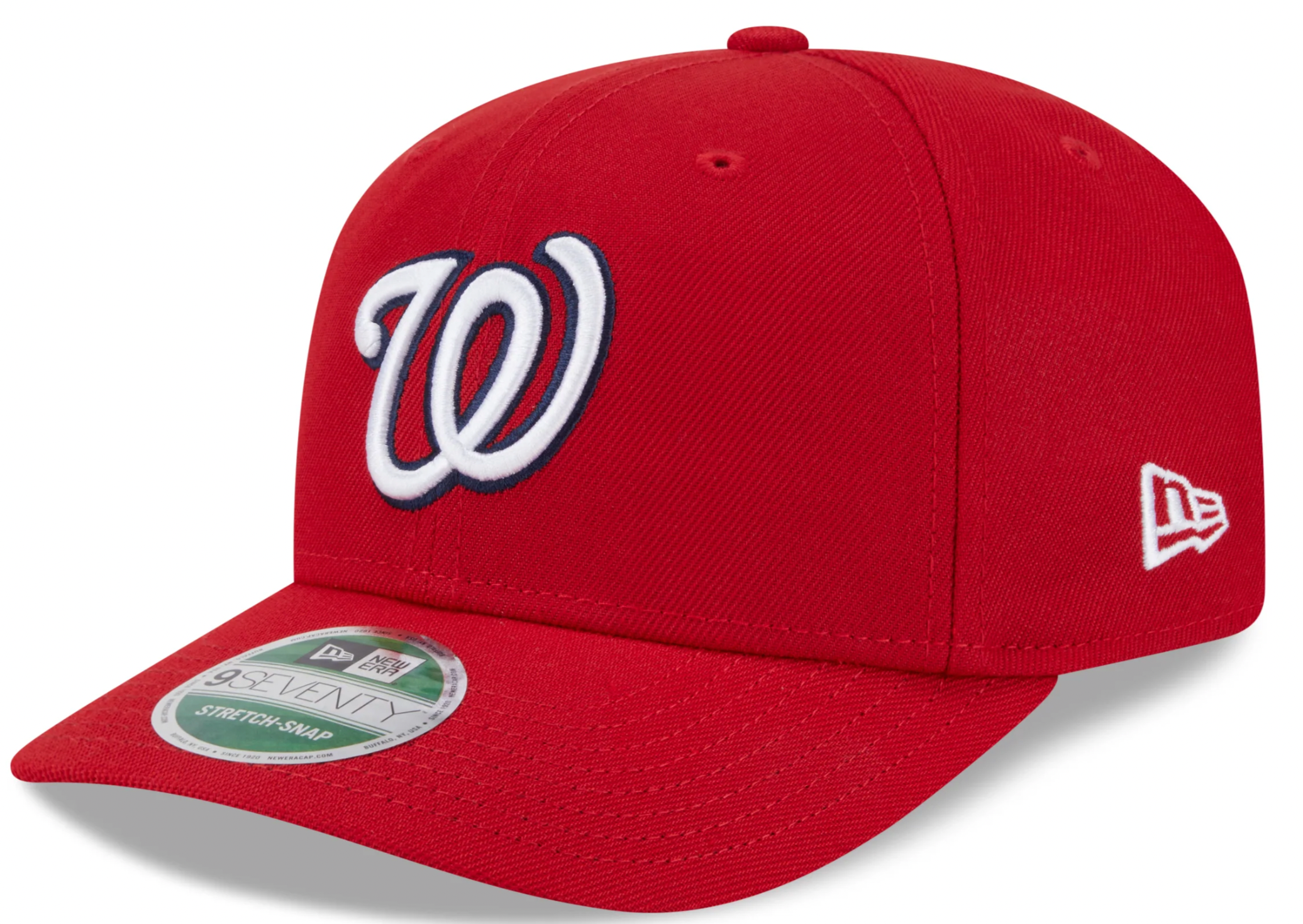 Washington Nationals Red New Era Player Replica 9SEVENTY Stretch Snap Adjustable Hat Official Team Hat Sports Fan Cap Official MLB Team Hat Baseball