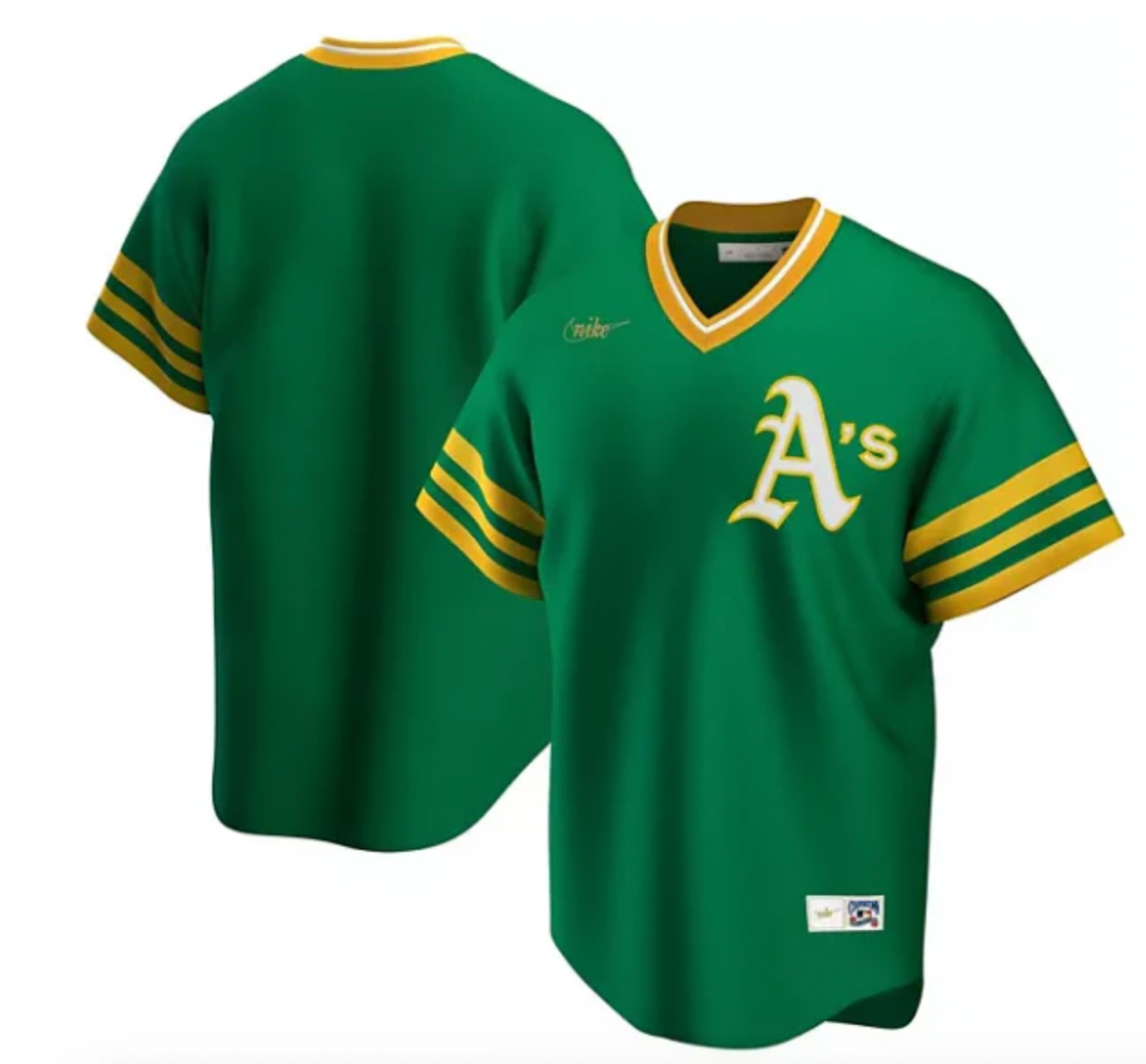 Men s Oakland Athletics Nike Kelly Green Road Cooperstown Collection Team Jersey Official Team Jersey Sports Fan Apparel Official MLB Team Jersey