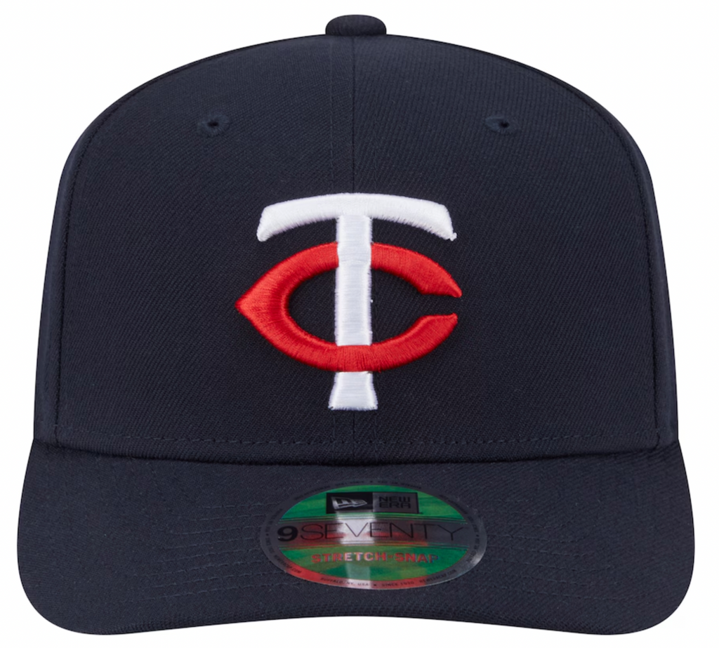 Minnesota Twins Navy New Era Player Replica 9SEVENTY Stretch Snap Adjustable Hat Official Team Hat Sports Fan Cap Official MLB Team Hat Baseball Fan