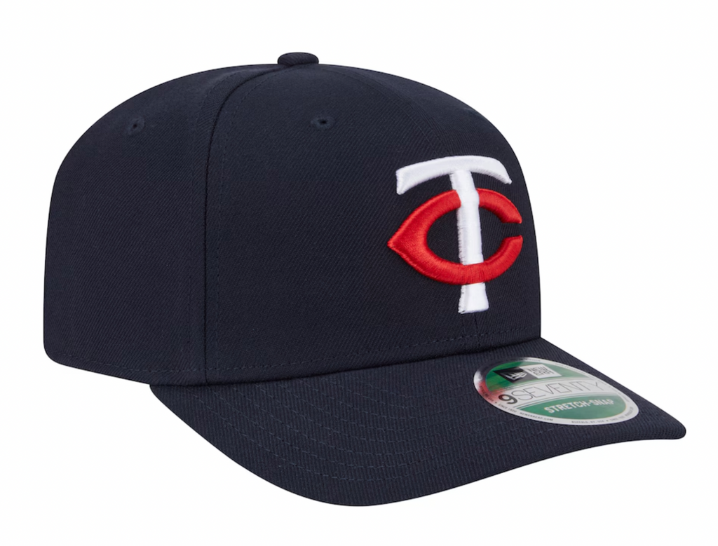 Minnesota Twins Navy New Era Player Replica 9SEVENTY Stretch Snap Adjustable Hat Official Team Hat Sports Fan Cap Official MLB Team Hat Baseball Fan