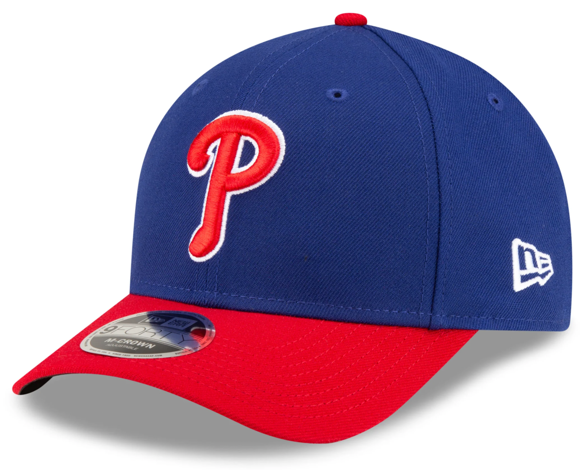 Philadelphia Phillies 2 Tone Royal Red Alternate New Era Player Replica M-Crown 9FORTY Adjustable Hat Official Team Hat Sports Fan Cap Official MLB