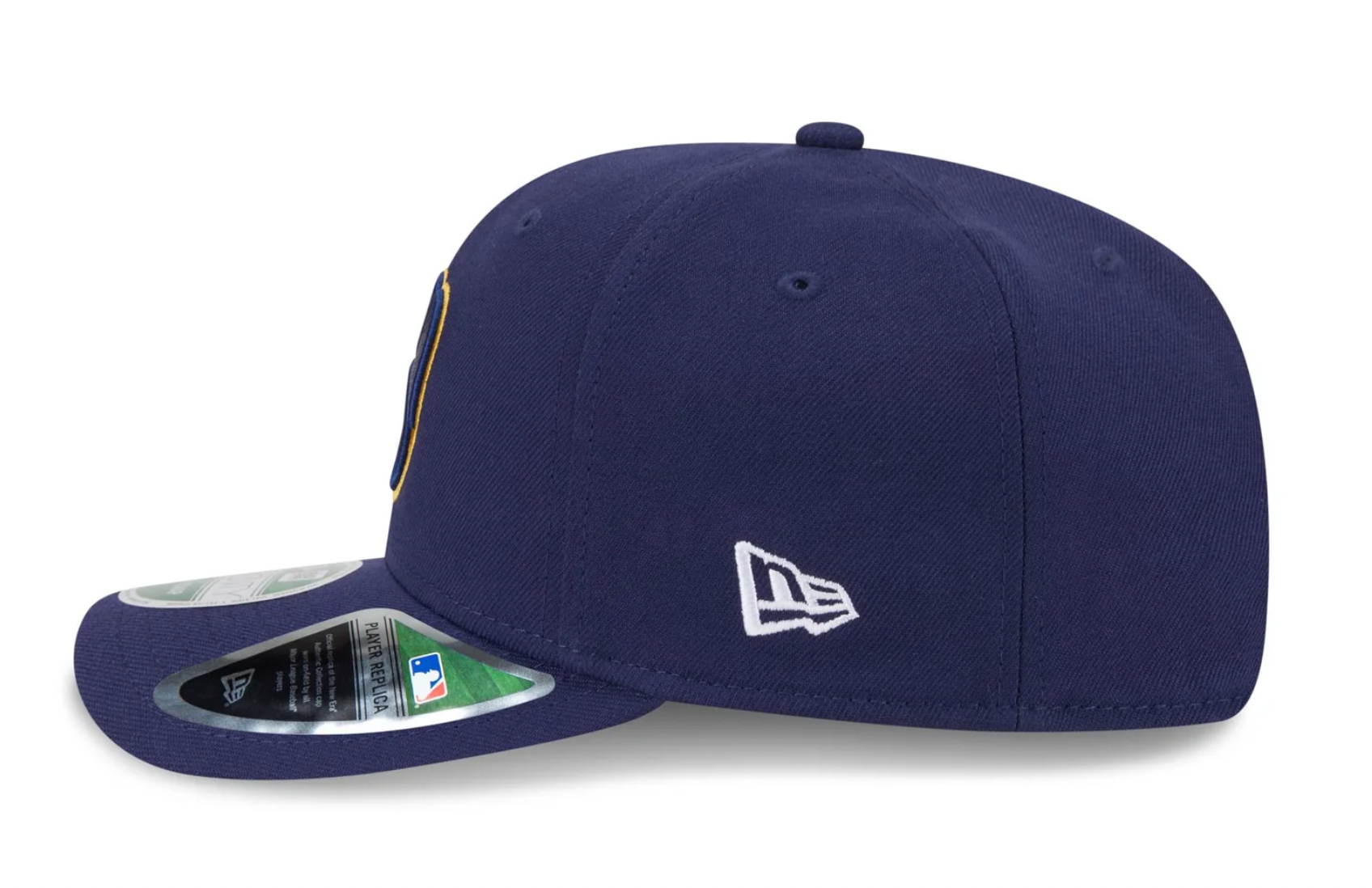 Milwaukee Brewers Navy New Era Player Replica 9SEVENTY Stretch Snap Adjustable Hat Official Team Hat Sports Fan Cap Official MLB Team Hat Baseball