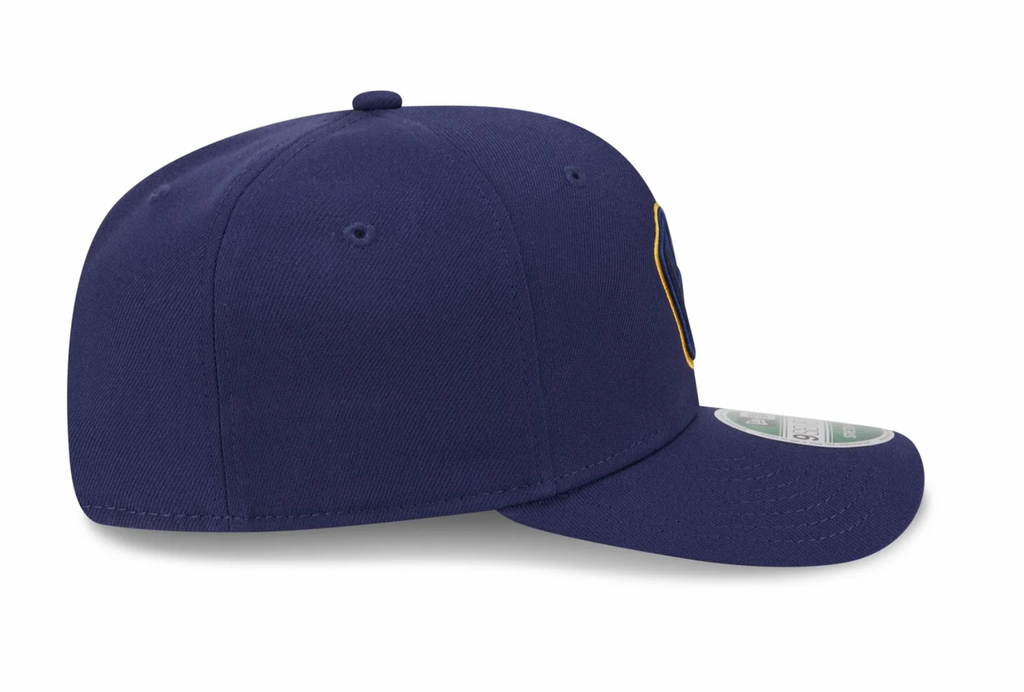 Milwaukee Brewers Navy New Era Player Replica 9SEVENTY Stretch Snap Adjustable Hat Official Team Hat Sports Fan Cap Official MLB Team Hat Baseball