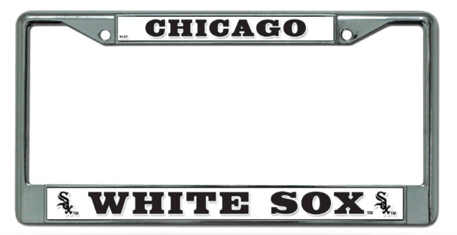 Chicago White Sox Chrome License plate Frame By Rico Official Sports Fan Gear Popular Style Baseball Fan Gear