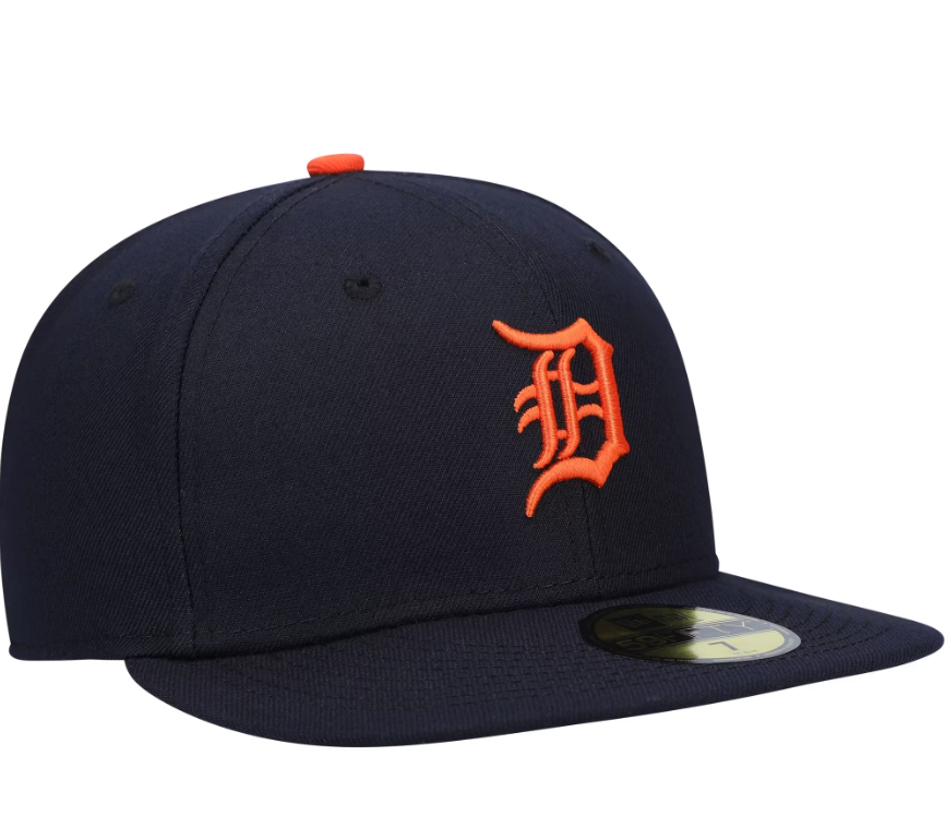Men s Detroit Tigers New Era Navy Road Authentic Collection On-Field Logo 59FIFTY Fitted Hat Official Team Hat Sports Fan Cap Official MLB Team Hat