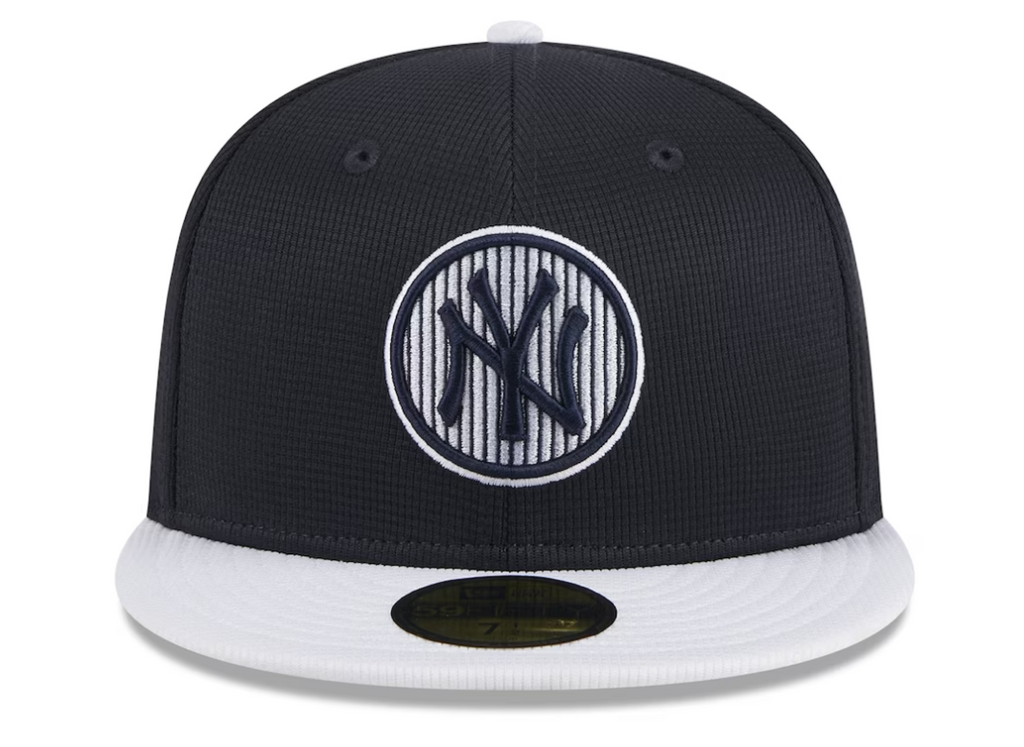 Men s New York Yankees New Era Navy 2024 Batting Practice 59FIFTY Fitted Hat Official Team Hat Sports Fan Cap Official MLB Team Hat Baseball Fan Cap