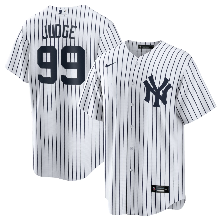 Men s Aaron Judge New York Yankees Nike Home White Replica Jersey With Name Official Team Jersey Sports Fan Apparel Official MLB Team Jersey Baseball