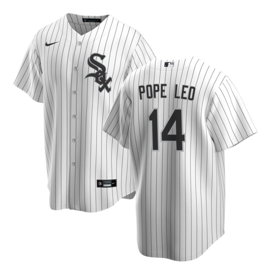 Pope Leo 14 Chicago White Sox NIKE Replica Men s Home Premium Twill Jersey Official Team Jersey Sports Fan Apparel Official MLB Team Jersey Baseball