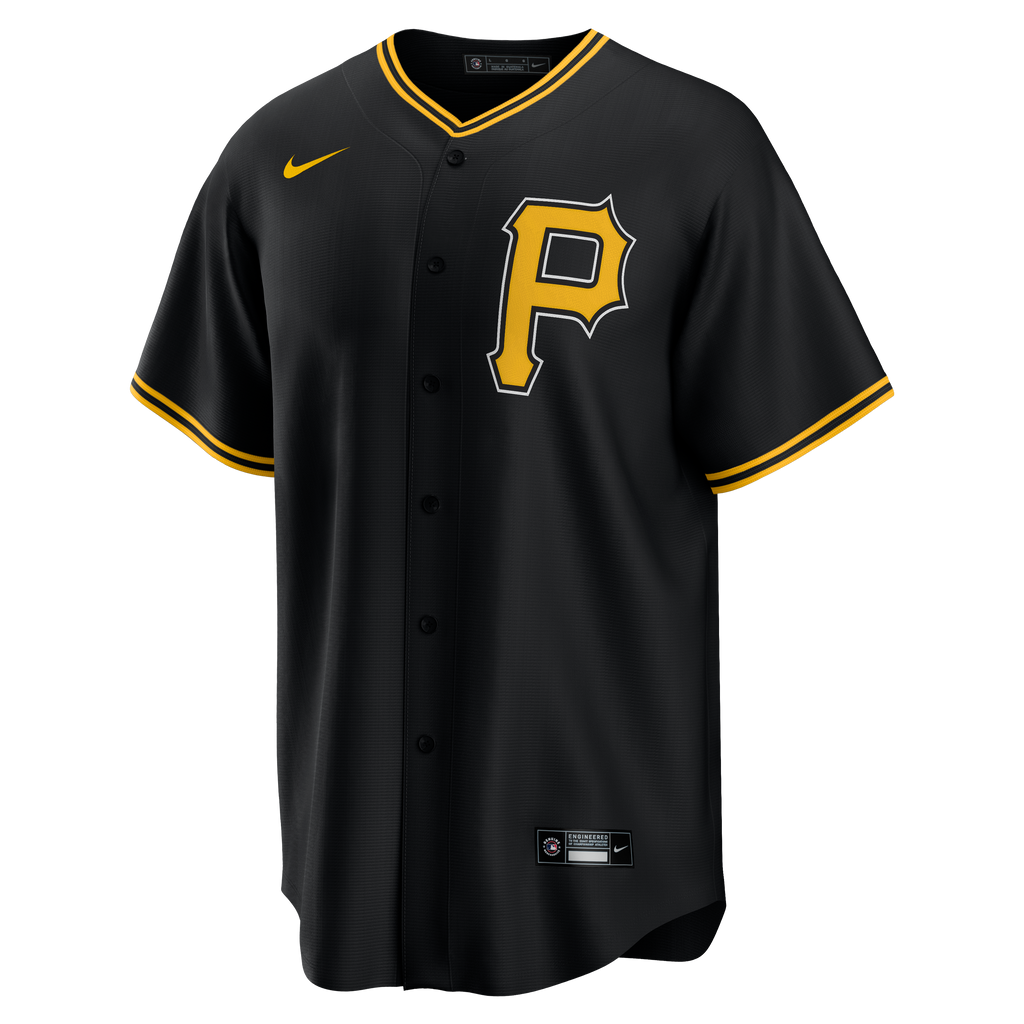 Men s Paul Skenes Pittsburgh Pirates Nike Black Alternate Replica Team Jersey Official Team Jersey Sports Fan Apparel Official MLB Team Jersey
