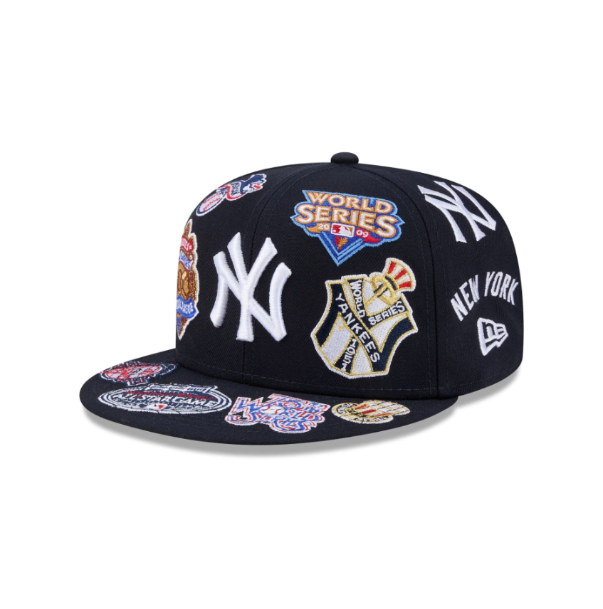 New York Yankees MLB All Over Patch 59FIFTY New Era Official Team Hat Sports Fan Cap Official MLB Team Hat Baseball Fan Cap