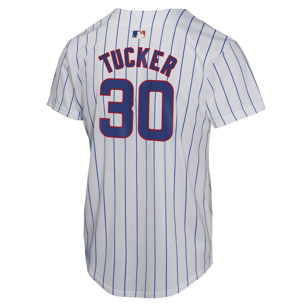 NIKE Youth Kyle Tucker Chicago Cubs White Home Replica Sublimated Twill Jersey Official Team Jersey Sports Fan Apparel Official MLB Team Jersey