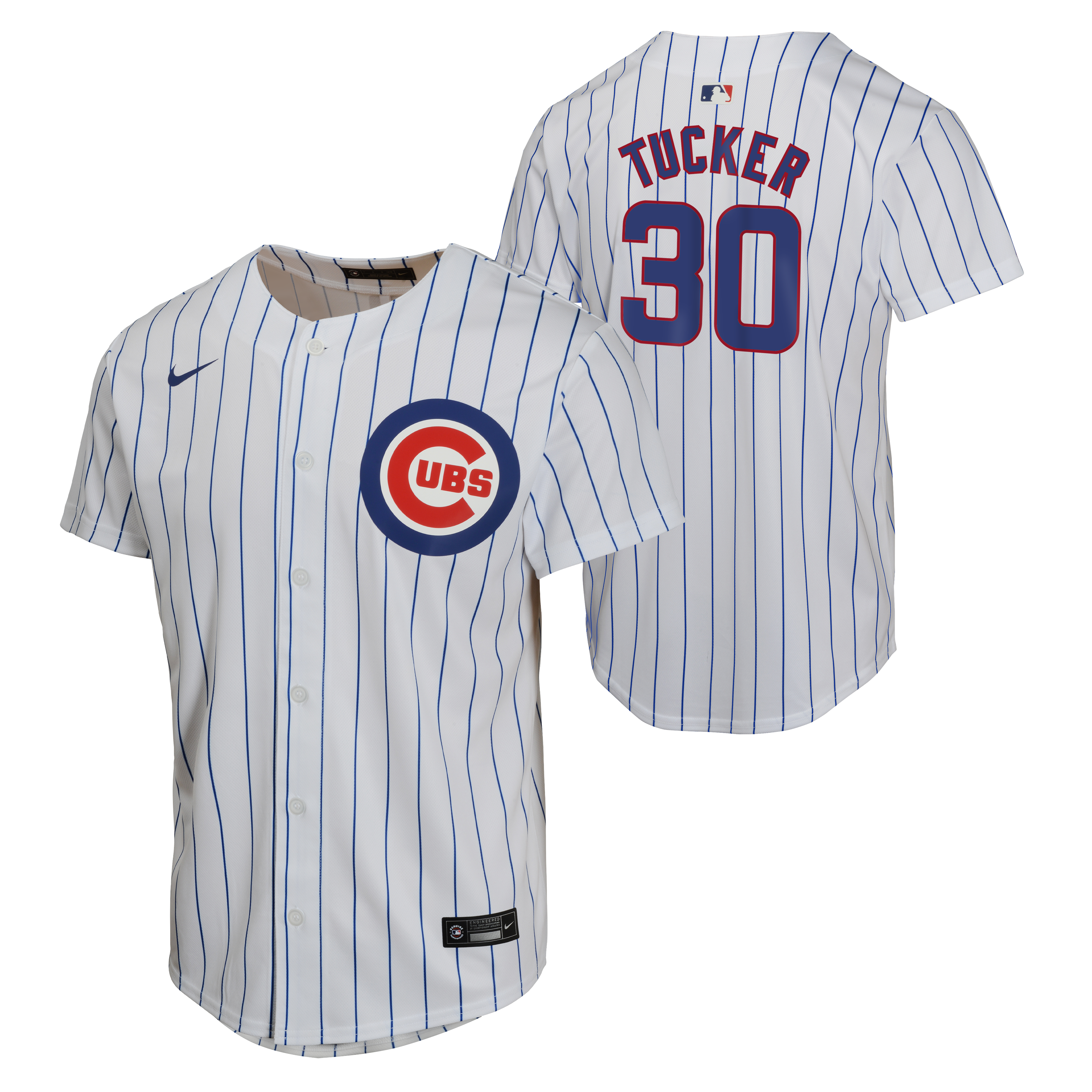 NIKE Youth Kyle Tucker Chicago Cubs White Home Replica Sublimated Twill Jersey Official Team Jersey Sports Fan Apparel Official MLB Team Jersey