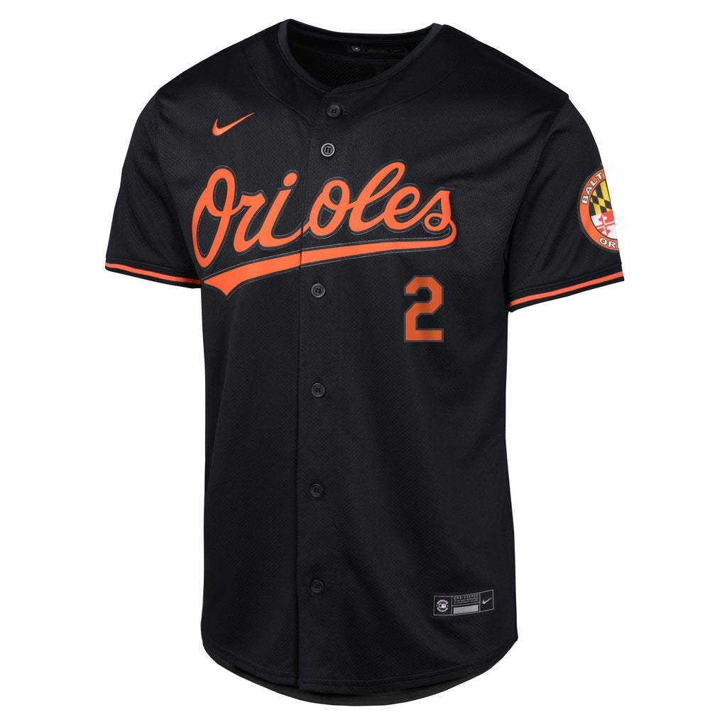 Youth Gunnar Henderson Baltimore Orioles NIKE Black Limited Replica Jersey Official Team Jersey Sports Fan Apparel Official MLB Team Jersey Baseball