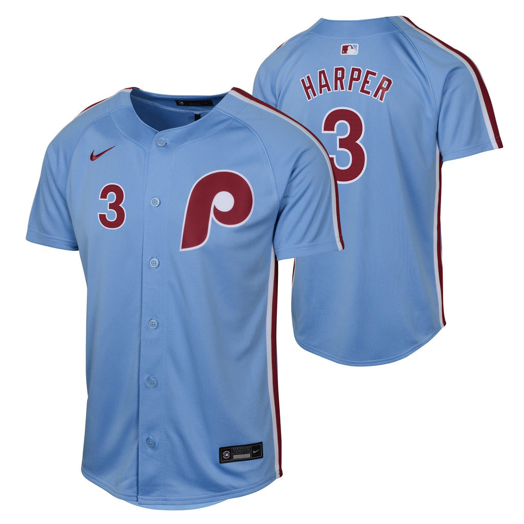 Youth Bryce Harper Philadelphia Phillies NIKE Blue Alternate Limited Replica Jersey Official Team Jersey Sports Fan Apparel Official MLB Team Jersey