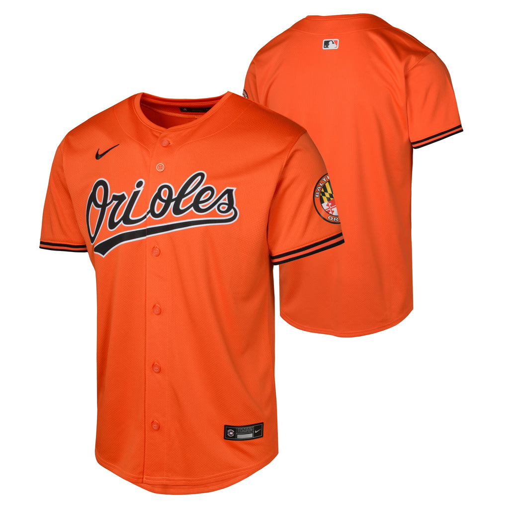 Youth Baltimore Orioles NIKE Orange Alternate Blank Limited Replica Jersey Official Team Jersey Sports Fan Apparel Official MLB Team Jersey Baseball
