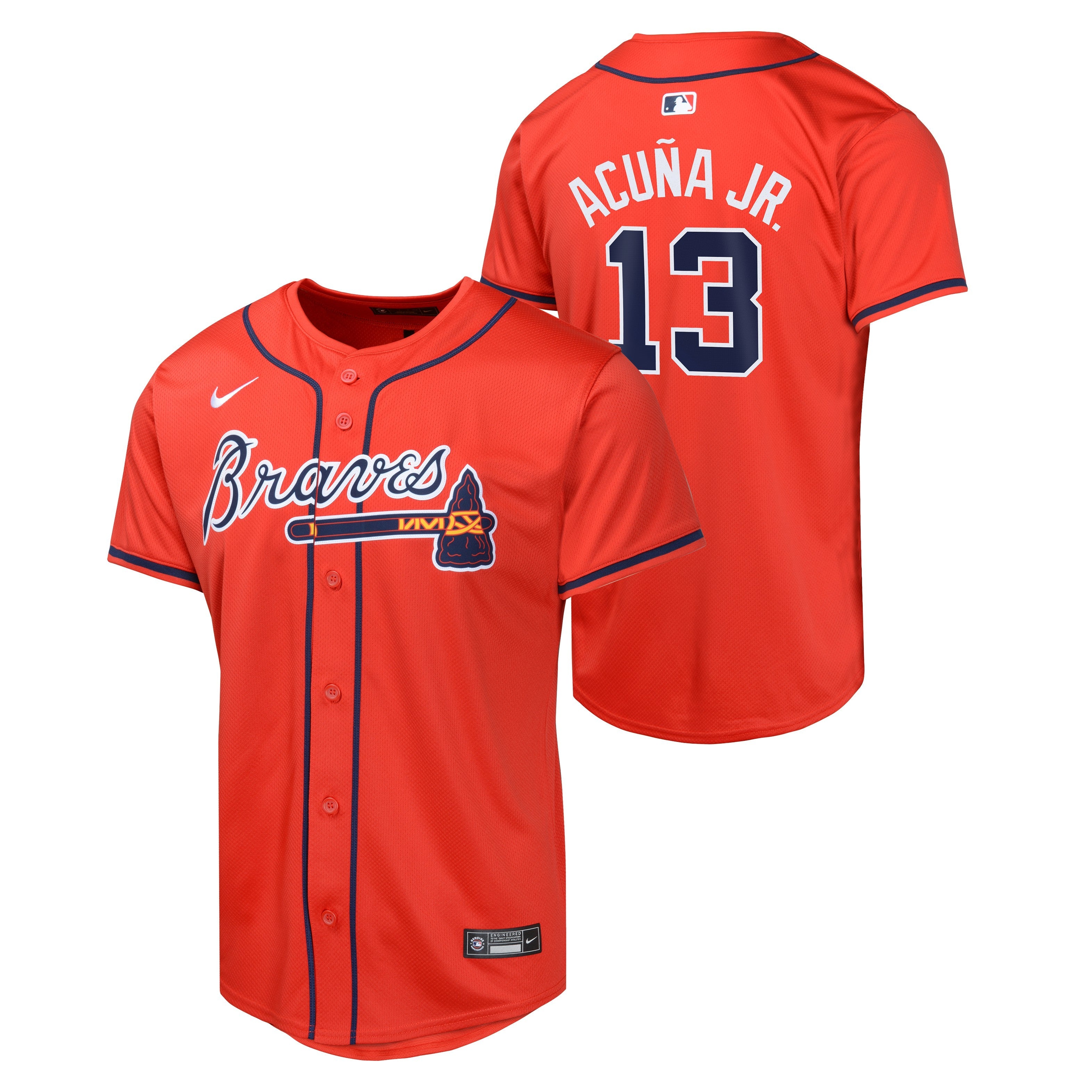 Youth Ronald Acuna Jr Atlanta Braves NIKE Red Alternate Limited Replica Jersey Official Team Jersey Sports Fan Apparel Official MLB Team Jersey