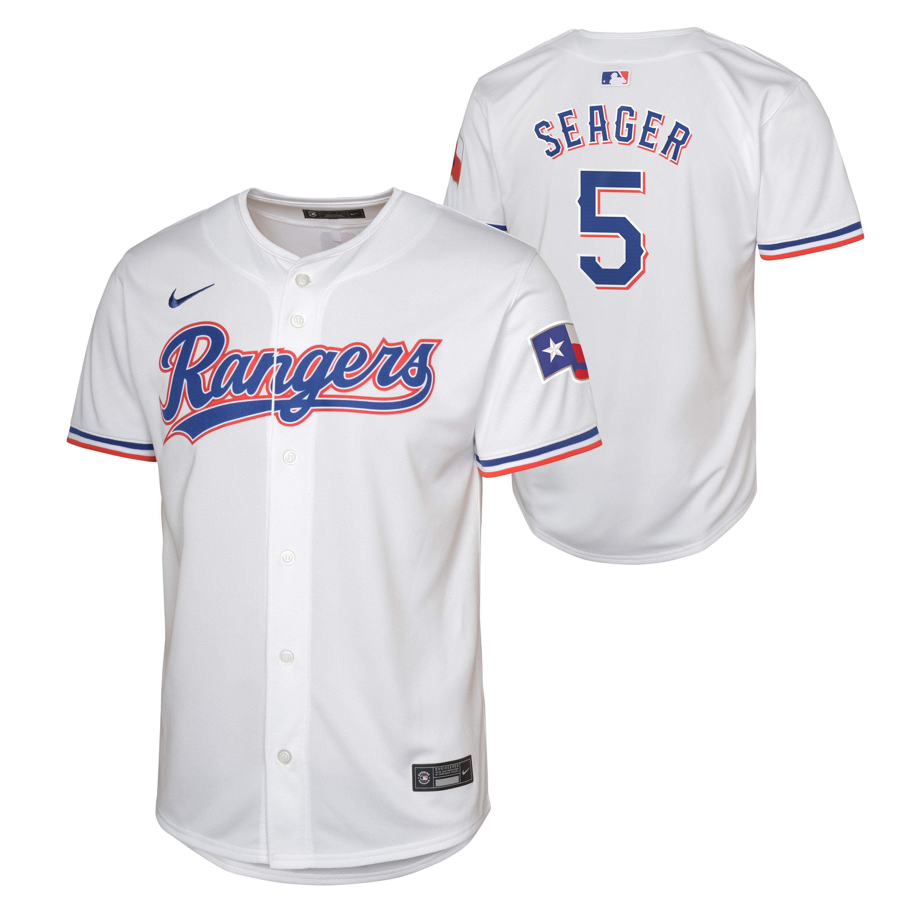 Youth Cory Seager Texas Rangers NIKE White Home Limited Replica Jersey Official Team Jersey Sports Fan Apparel Official MLB Team Jersey Baseball Fan