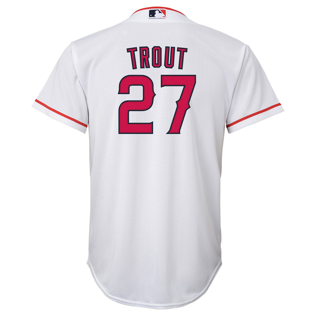 Youth Los Angeles Angels Mike Trout Nike White Home Replica Player Jersey Official Team Jersey Sports Fan Apparel Official MLB Team Jersey Baseball